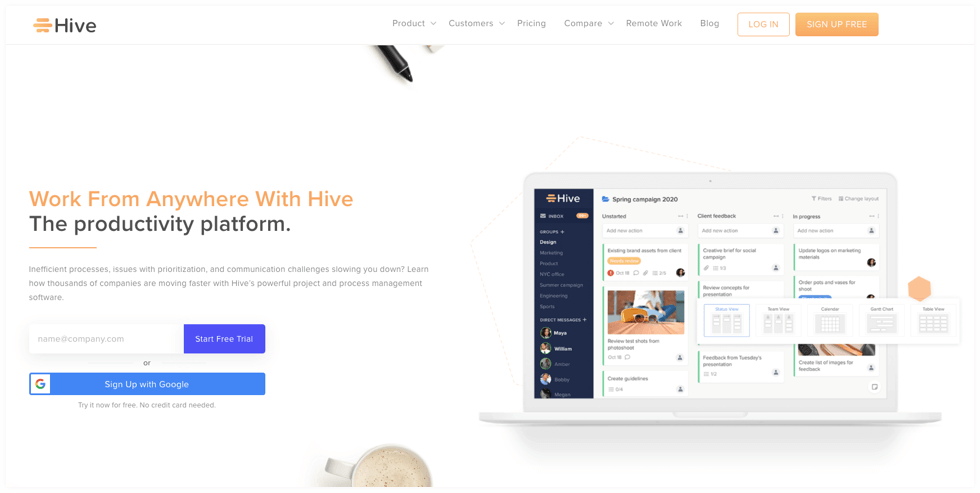 Hive- cloud-based project management software