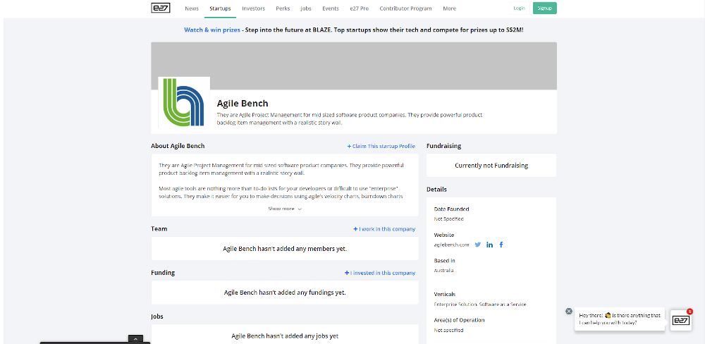Agile Bench Homepage