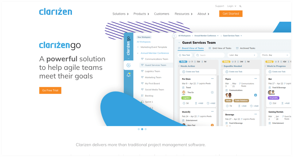 Clarizen is one of the best visual project management tools
