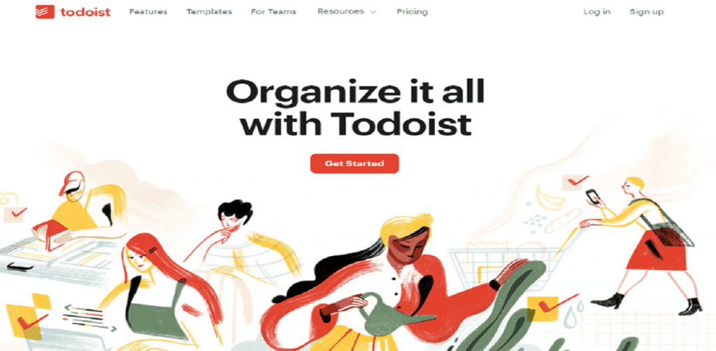 Todoist- excellent tool for remote teams
