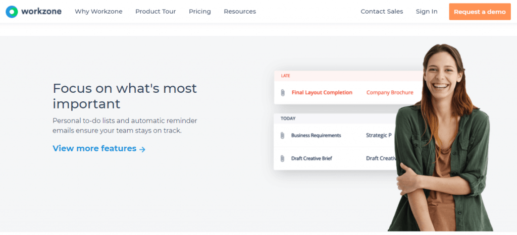 Workzone is best enterprise project management tool