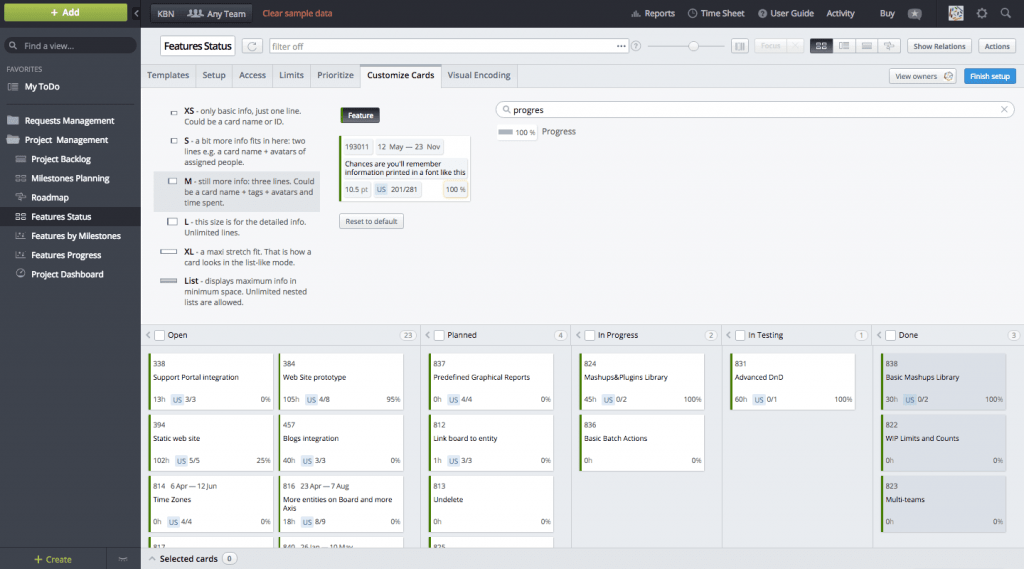 Targetprocess is project management tool