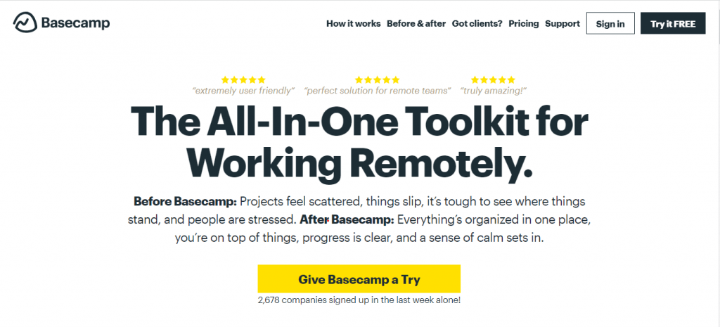Basecamp is one of the best product management tool