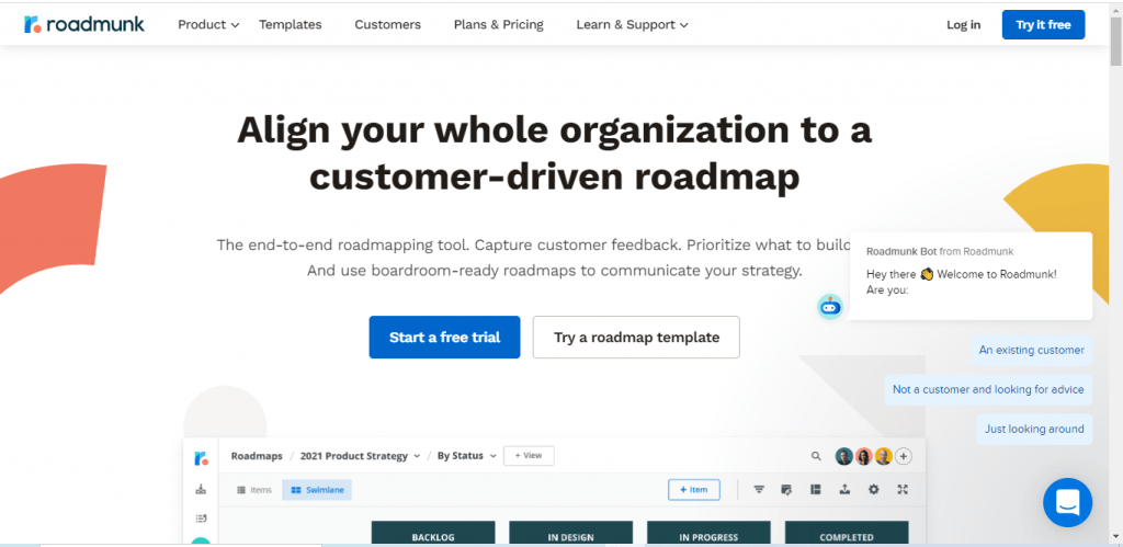 Roadmunk is a tool for product management