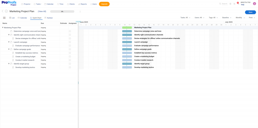 Marketing Project Template