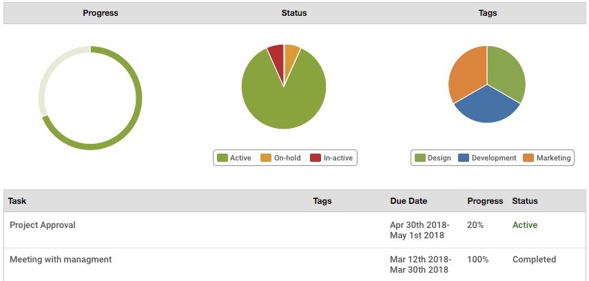 Project reports and dashboard servs as gantt chart alternative