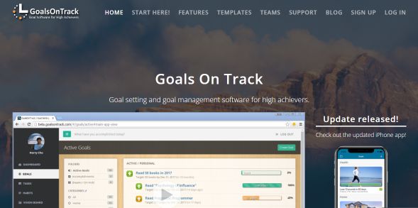 GoalsOnTrack is a goal tracker app