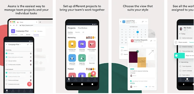 Asana is a project managing app