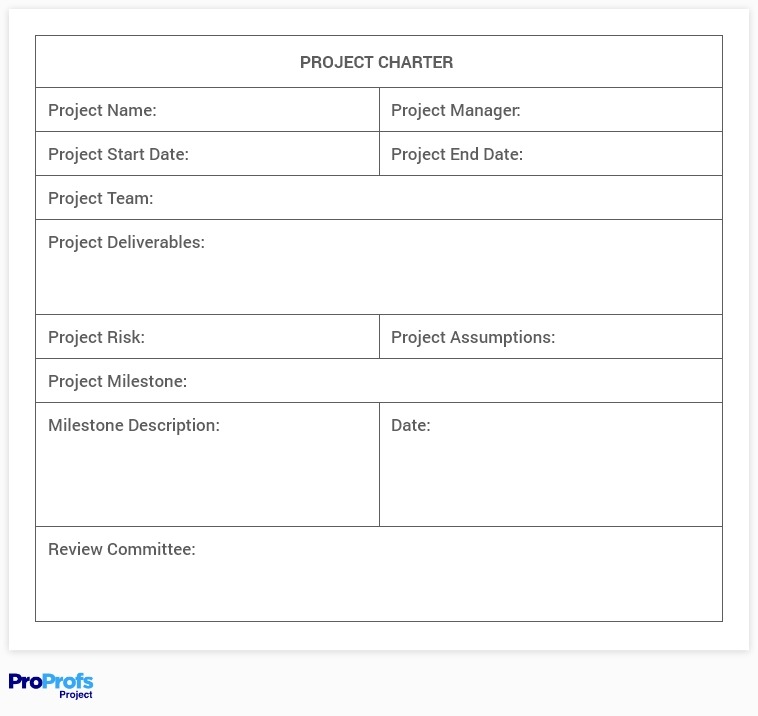 project management charter example