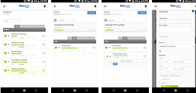 Proprofs project is a project management app for android
