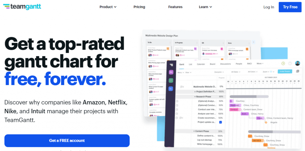 Teamgantt is a tool for project management