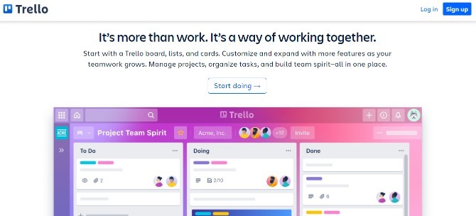 Trello is Asana competitor