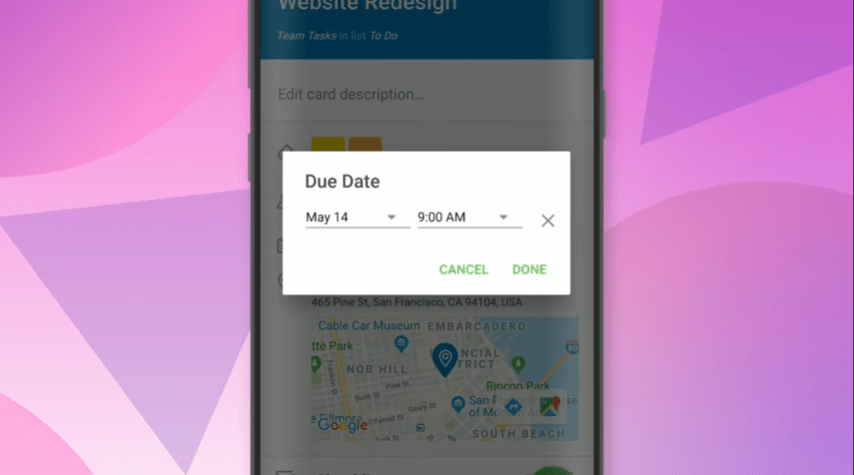 Trello is a project management app for android