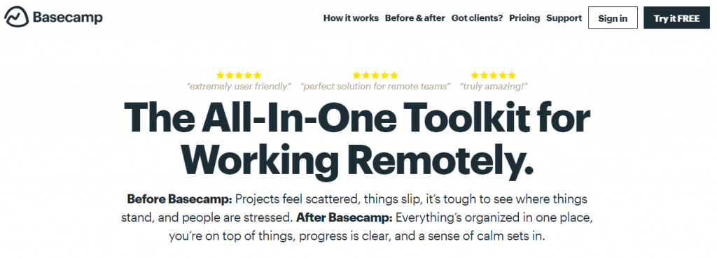 Basecamp is one of the best project planning software that fits business needs