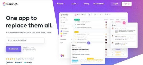 ClickUp is a free basecamp alternative