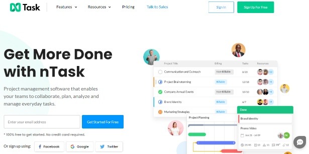 nTask helps managing projects for small Business
