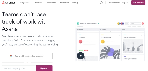 Asana helps managing projects just like Smartsheet