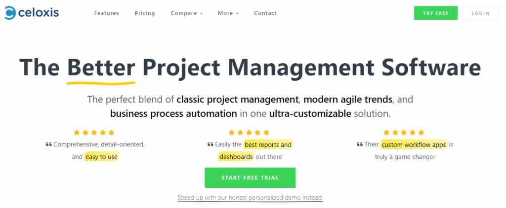 Celoxis is a project collaboration software similar to Smartsheet