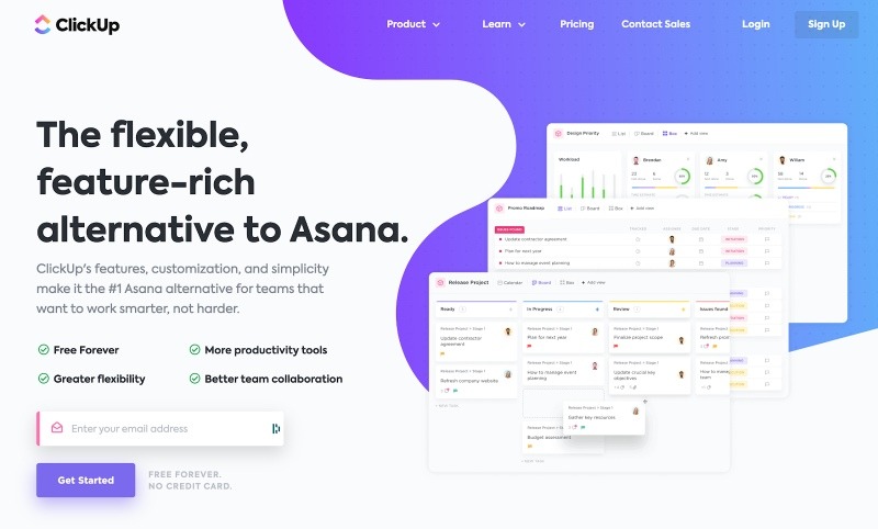 Clickup is one of the best competitor to Asana