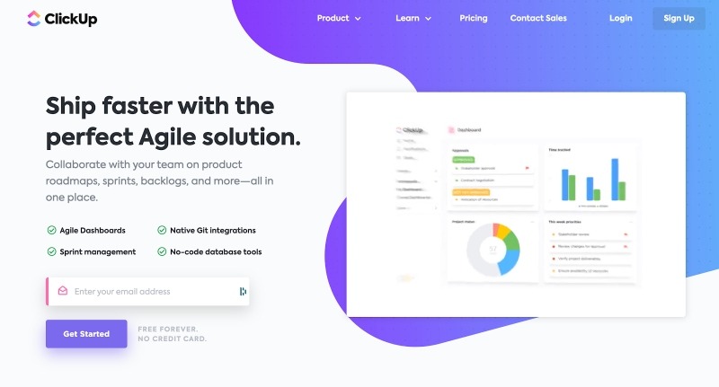 ClickUp is a project management tool used for agile methodology
