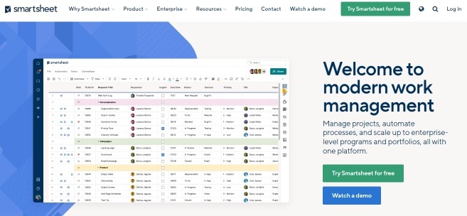 Smartsheet is a workflow management platfrom