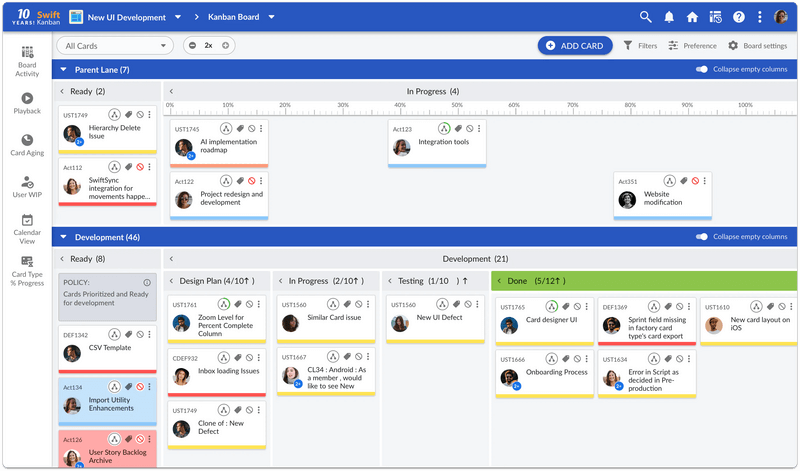 SwiftKanban  is a kanban board software