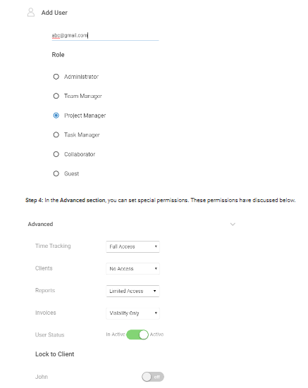 Admin panel and accessibility in Proprofs project
