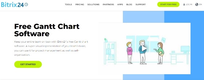 Bitrix 24 is online platform for making gantt chart