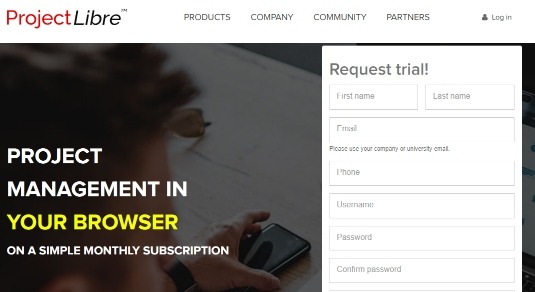 Projectlibre helps in project management with gantt chart