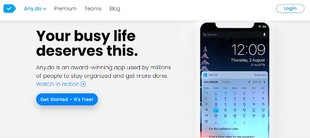 Any.do is one of the best to-do list tools