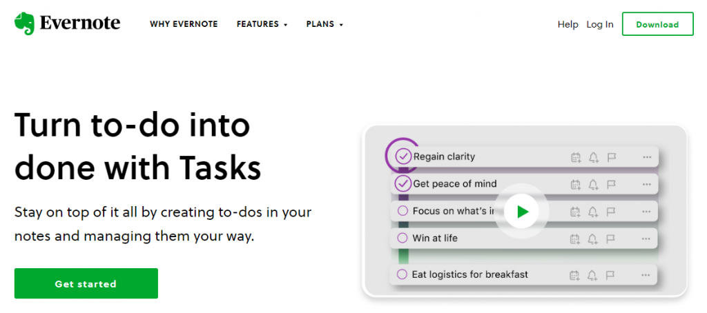 Evernote is a Tool for managing personal tasks