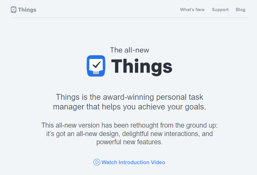 Things is another personal project management app