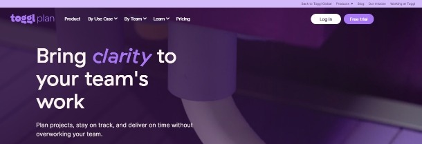 Toggle plan is a project planning and tracking tool