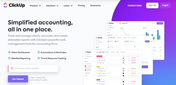 Clickup provides task management software for accountants.