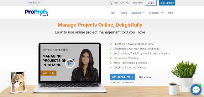 Proprofs project helps in web design project management