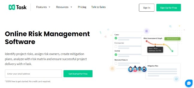 nTask is one of the best risk assessment software