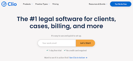 Clio is one of the best legal project management software.