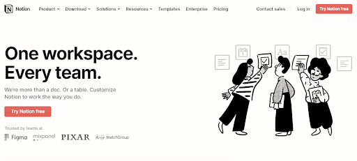 Notion is best team productivity tools