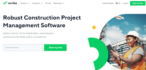 Wrike is one of the best construction project management software