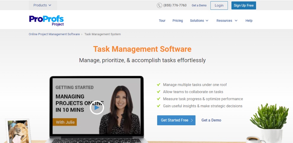 ProProfs Project is a simple yet powerful tool that allows you to manage tasks.