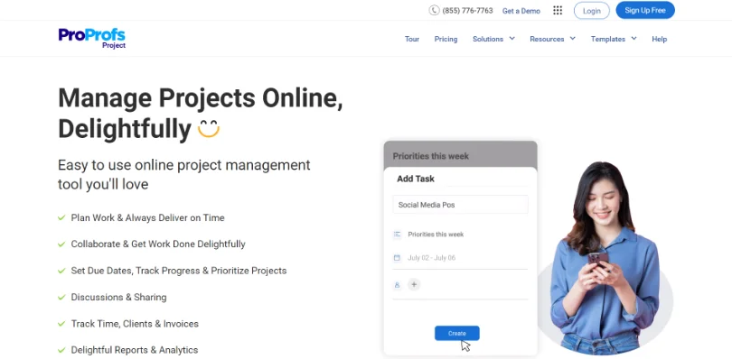 ProProfs Project is a simple project scheduling tool.