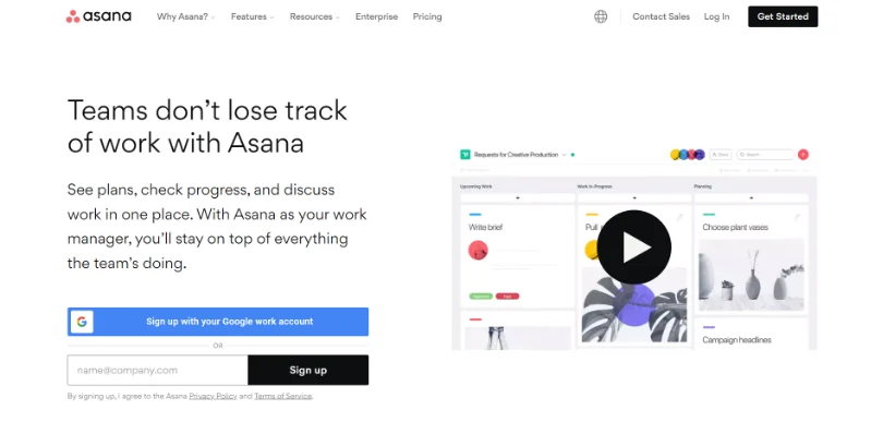 Asana is a simple scheduling software perfect for planning.