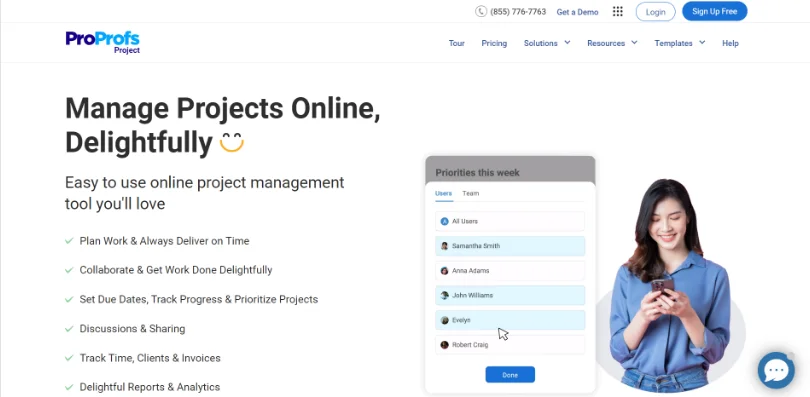 ProProfs Project lets you manage tasks