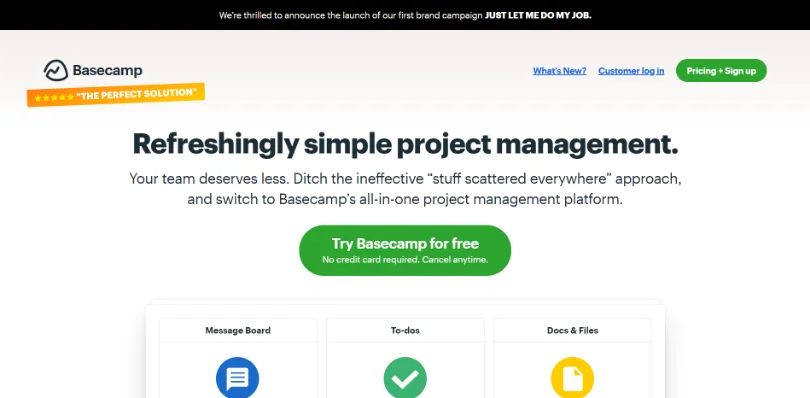 Basecamp's user-friendly design