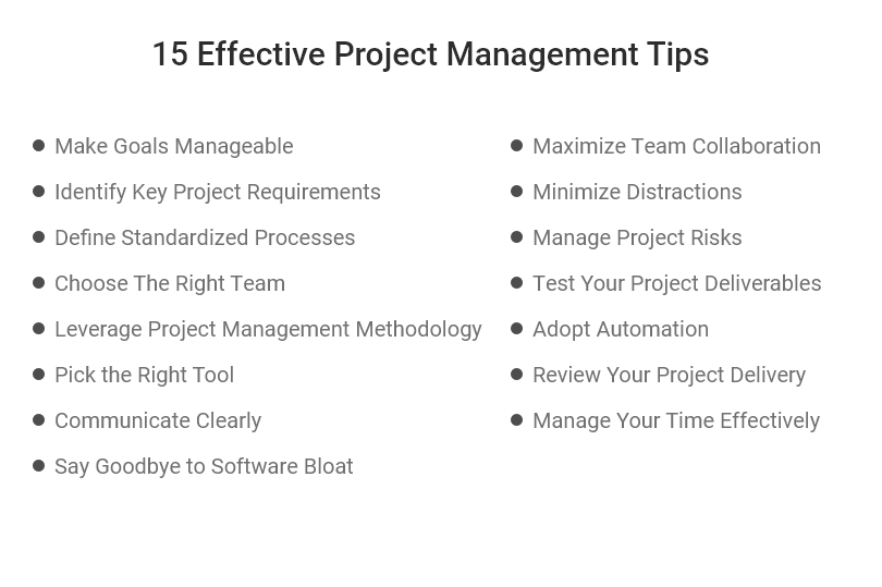 15 Effective Project Management Tips