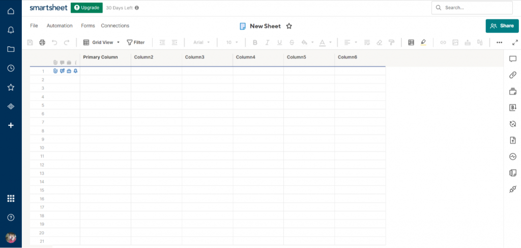Smartsheet - Best for tracking projects on a spreadsheet-like interface
