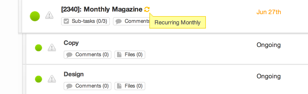 Tracking progress in website project management