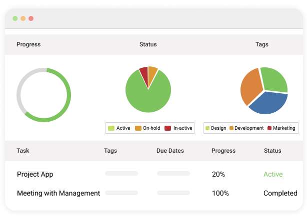 Project progress reports