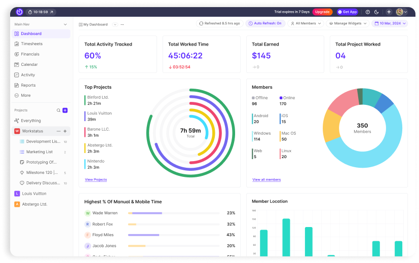 Workstatus  screenshot