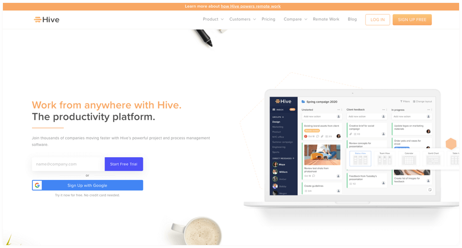 Hive-project management for marketing